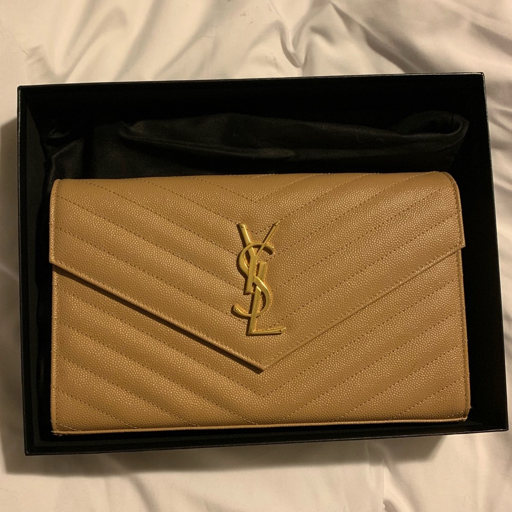 YSL Saint Laurent Monogram Chain Wallet